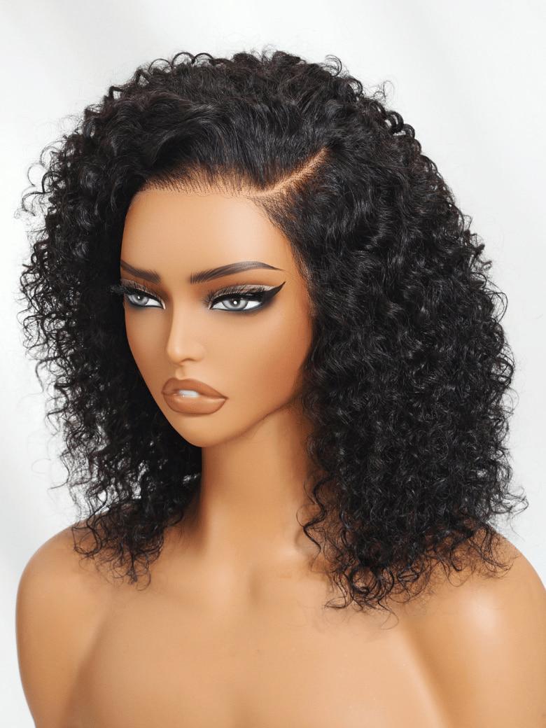 Jerry Curly 13x4 Lace Frontal Wig Pre Plucked Curly Virgin Human Hair