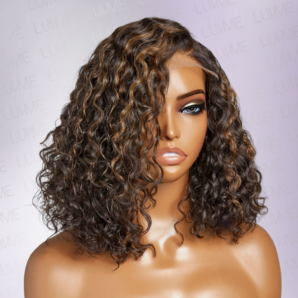 Worth | Casual Blonde Highlights Curly Glueless HD Lace Short Wig