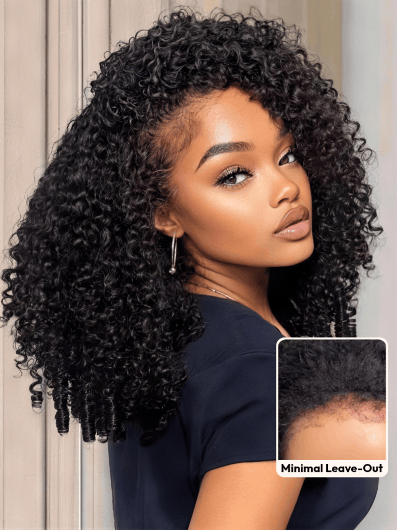 UNice EasiContour™ V Part Black to Reddish Brown Ombre Yaki Straight Wig