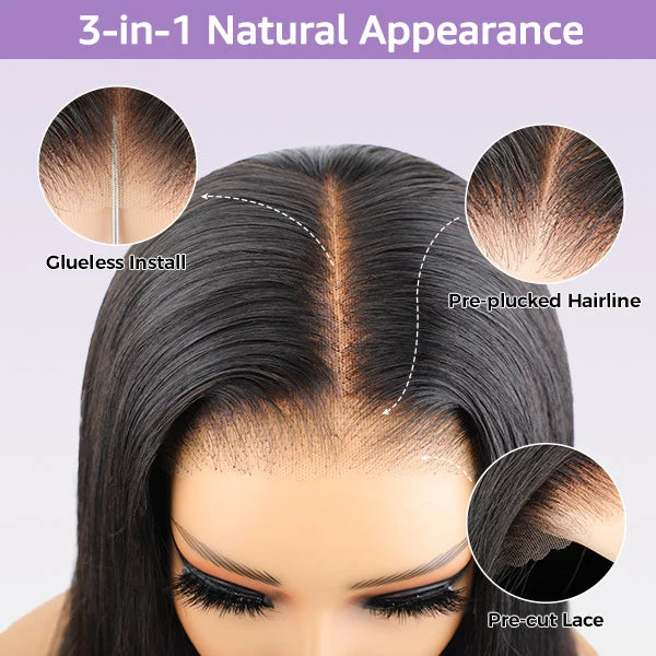 Glueless 4x4 Pre Cut Lace Water Wave Short Bob Wigs 100% Human Hair
