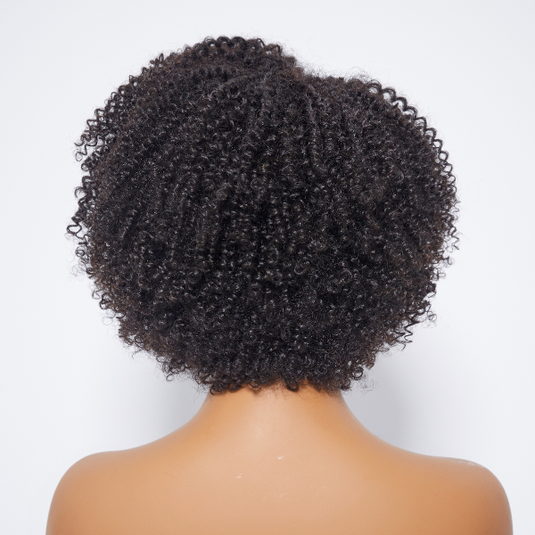 4C Edges | Kinky Edges Jerry Curly 5x5 Closure Lace Glueless Side Part Short Wig