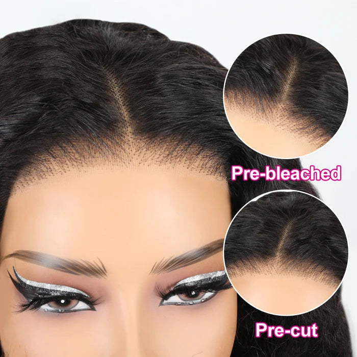 Glueless Body Wave 6x4 8x4 Lace Closure Wigs Pre-Plucked Lace Closure Human Hair Wig
