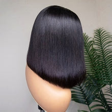 Glueless double drawn 13x4 Lace Full Frontal bob Wig Pre Plucked Human Hair