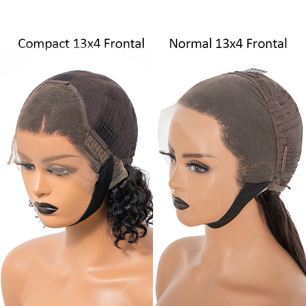 Worth | Mix Color Brown Curly Bob Wig Compact 13X4 Frontal Lace Wig