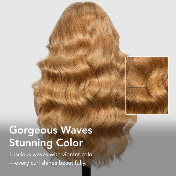 Honey Blonde Body Wave Wig 13x6 HD Lace Frontal Wig 180% Density