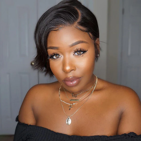Outlet | Mature Boss Style Affordable Pre-styled Pixie Cut Glueless HD Lace Wig