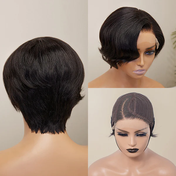 Outlet | Mature Boss Style Affordable Pre-styled Pixie Cut Glueless HD Lace Wig