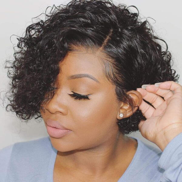 Worth I Luvmehair Deep Curly Wig Short Cut Undetectable Lace HD lace Wig Virgin Human Hair Wig