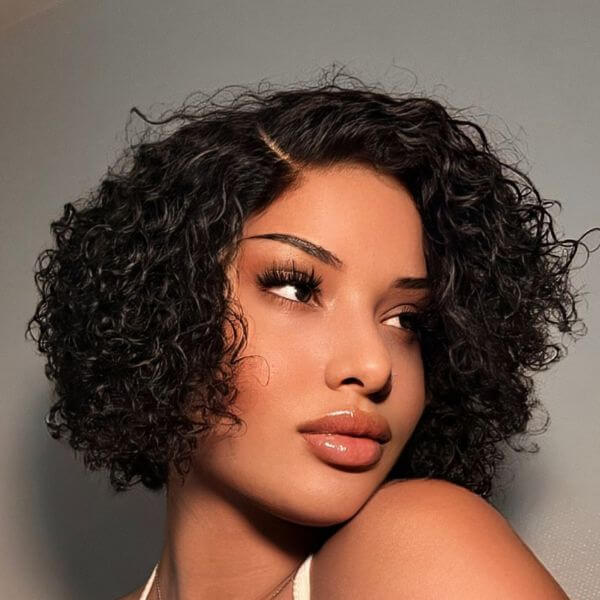 Worth I Luvmehair Deep Curly Wig Short Cut Undetectable Lace HD lace Wig Virgin Human Hair Wig