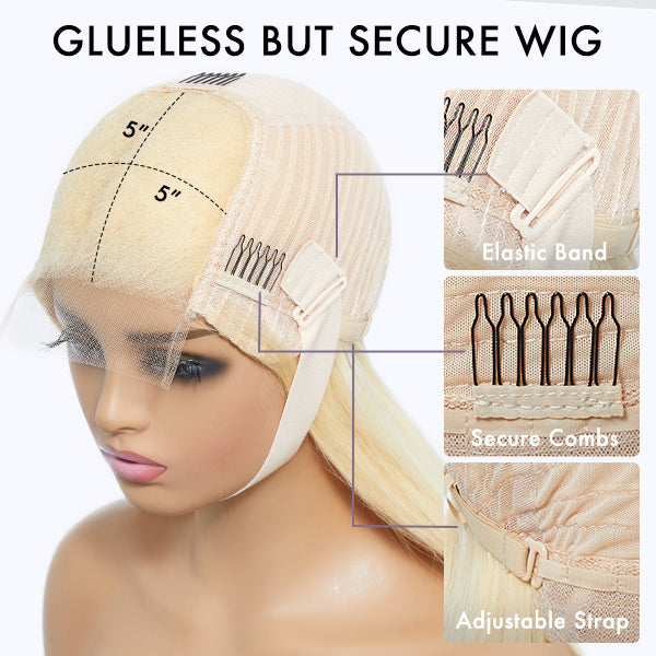 [vanessaablant]'s Special Link PreMax Wigs - 180% Density Easily Redyed 613 Silky Straight 5x5 Closure HD Lace Glueless Mid Part Long Wig Pre-cut & Plucked & Bleached