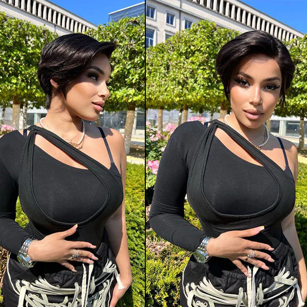 Outlet | Mature Boss Style Affordable Pre-styled Pixie Cut Glueless HD Lace Wig