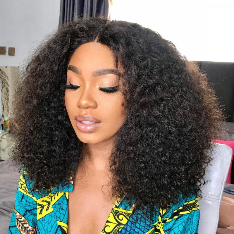 ReadytoGo Natural Black Kinky Curl Glueless 5x5 Closure Lace Wig