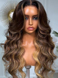 UNice Honey Blonde Highlights Loose Wave with Face-Framing Layers Bye-Bye Slip™ 7x5 Lace Closure Glueless Ready-to-Go Wig for Beginners