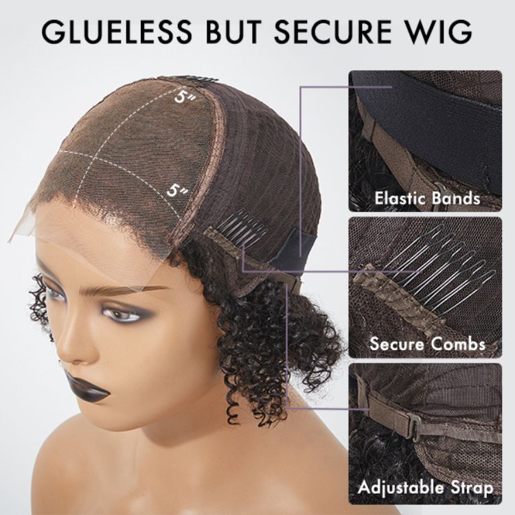Worth | 4C Edges | Highlight Afro Curls Glueless 5x5 Closure Undetectable HD Lace Wig
