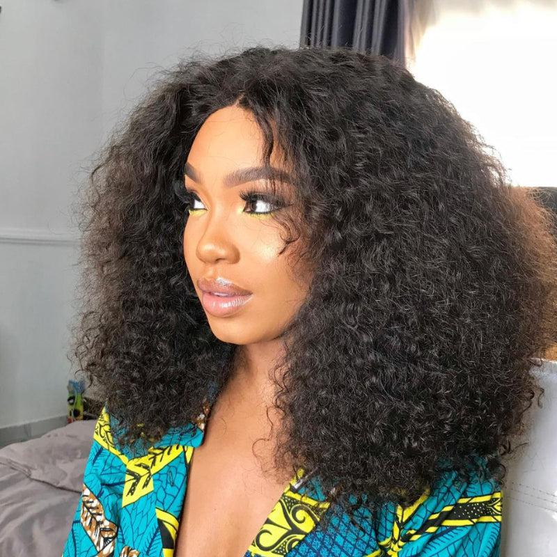 ReadytoGo Natural Black Kinky Curl Glueless 5x5 Closure Lace Wig