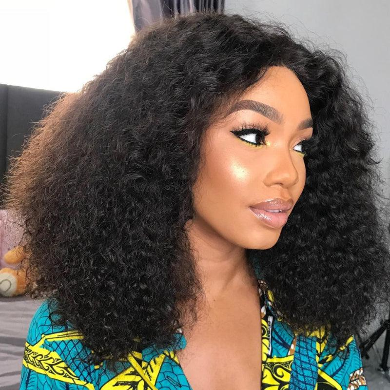 ReadytoGo Natural Black Kinky Curl Glueless 5x5 Closure Lace Wig