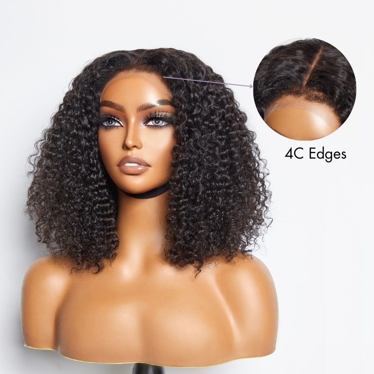Worth | 4C Edges | Kinky Curly Glueless 5x5 Closure HD Lace Wig Ready to Go 100% Human Hair