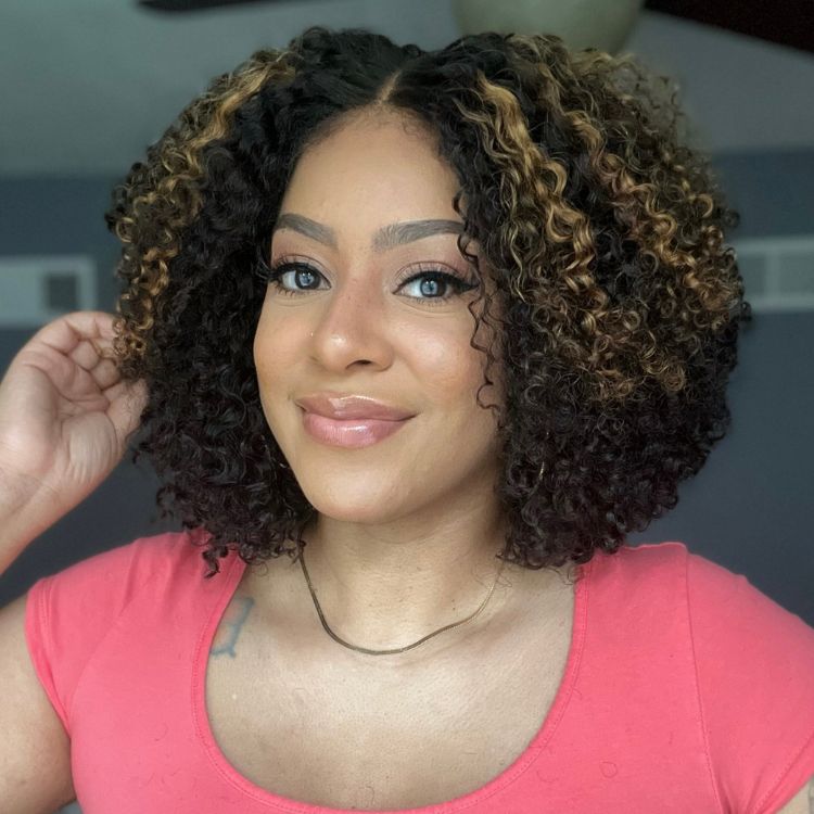 Worth | 4C Edges | Highlight Afro Curls Glueless 5x5 Closure Undetectable HD Lace Wig