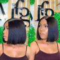 Flash Sale | ReadytoGo Glueless 4x4 Closure Lace Natural Black Bob Wig