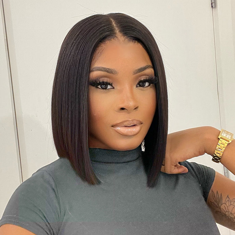 Worth I Silky Straight Glueless 7x6 Lace Bob Wigs