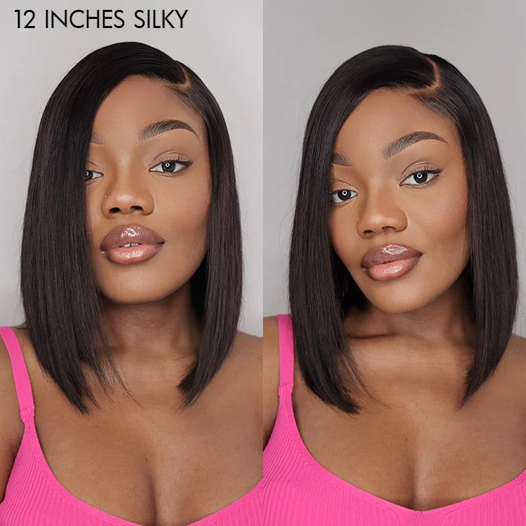 ReadytoGo New Launch Glueless Bob Frontal T Part Lace Wig| PrePlucked+KnotsBleached