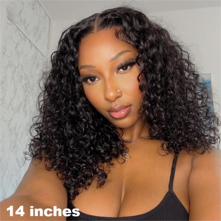 Worth |Nature Black 13x5 Frontal Lace Curly Glueless Wig 100% Human Hair