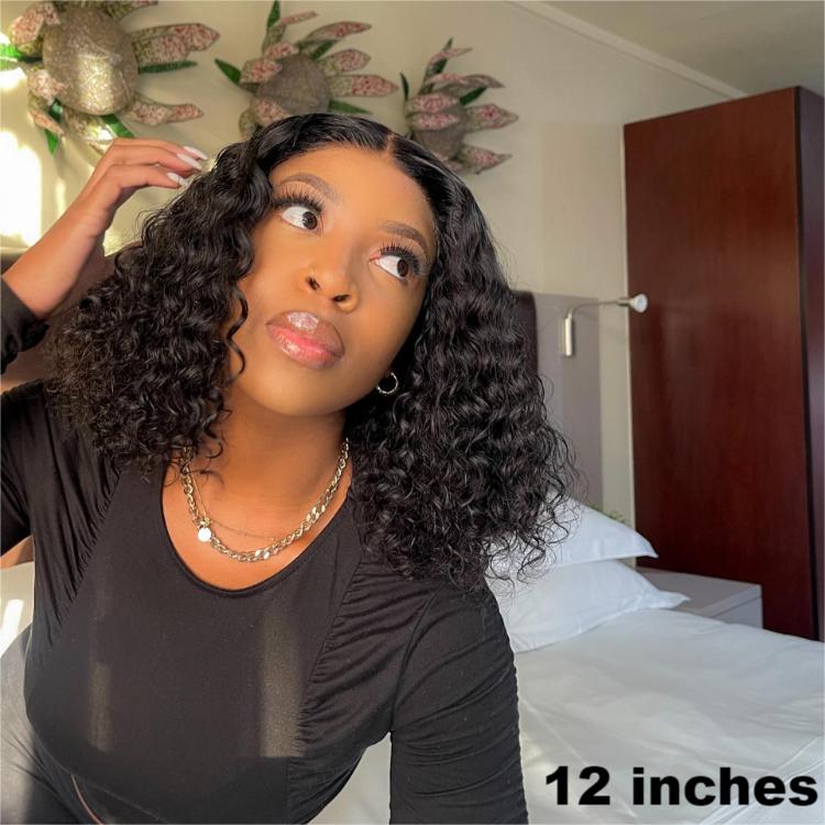Worth |Nature Black 13x5 Frontal Lace Curly Glueless Wig 100% Human Hair