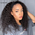 Winback Sale | Natural Black Jerry Curly No Lace Glueless Free Part Long Headband Wig