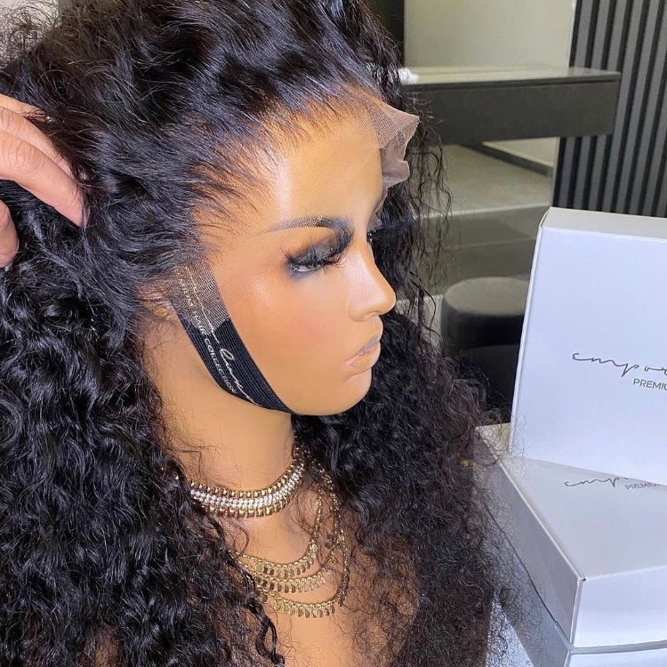Preplucked Deep Wave Glueless 13x4 Frontal Lace Wig Side Part