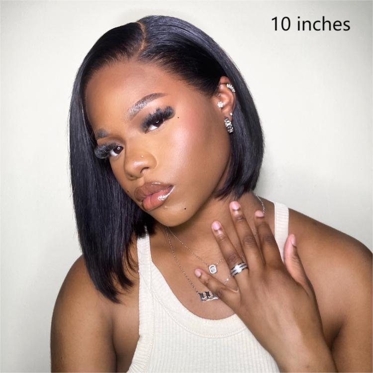 ReadytoGo New Launch Glueless Bob Frontal T Part Lace Wig| PrePlucked+KnotsBleached