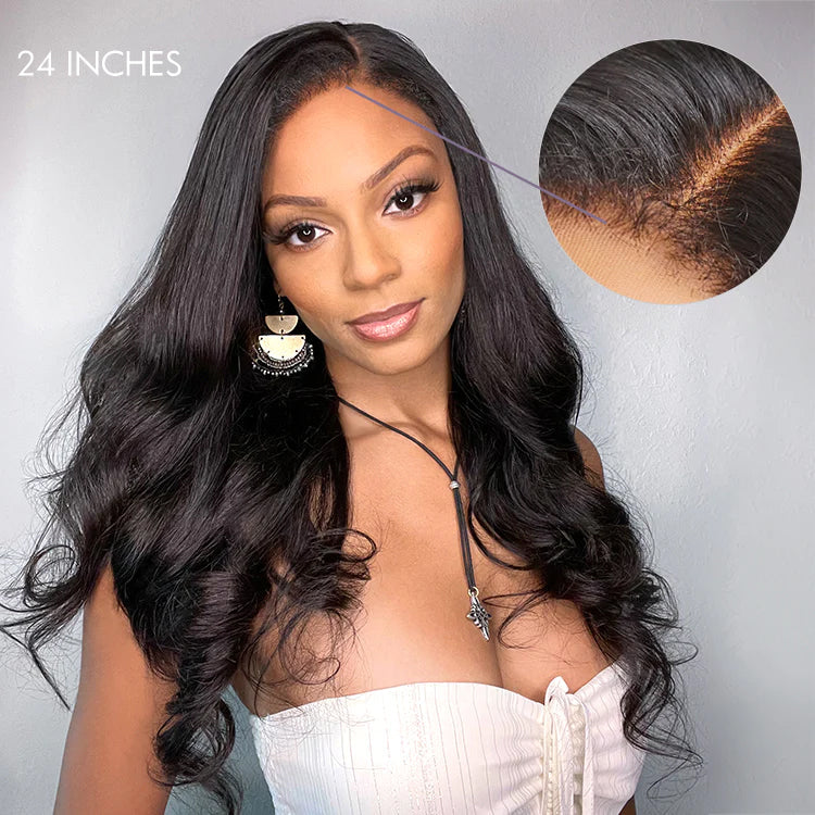 Worth  | 4C Edges Natural Hairline Loose Body Wave 5x5 Closure HD Lace Glueless Wig