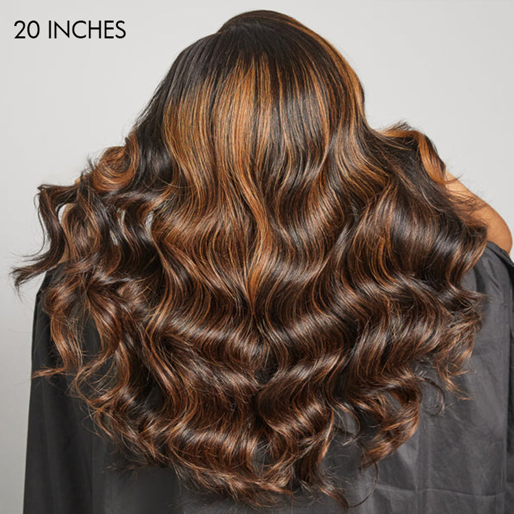 Outlet | Blonde Highlight Loose Wave 4x4 Closure Glueless Long Wig 100% Human Hair