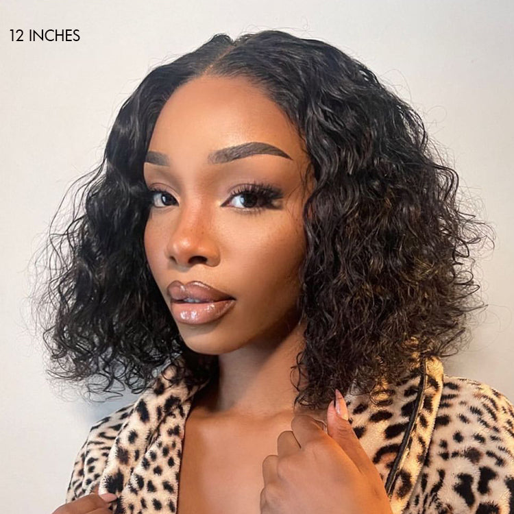 Worth | Vacation Vibes Water Wave 4x4 Closure Lace Glueless Short Wig 100% Human Hair