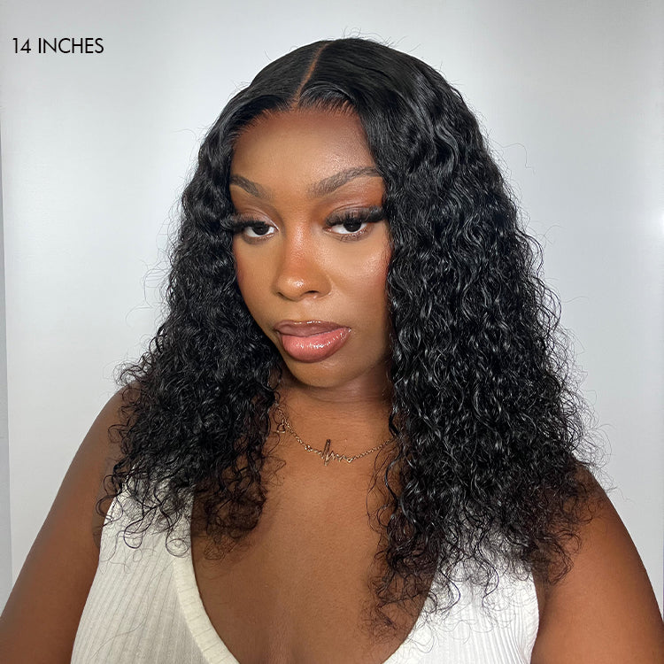 Worth | Vacation Vibes Water Wave 4x4 Closure Lace Glueless Short Wig 100% Human Hair