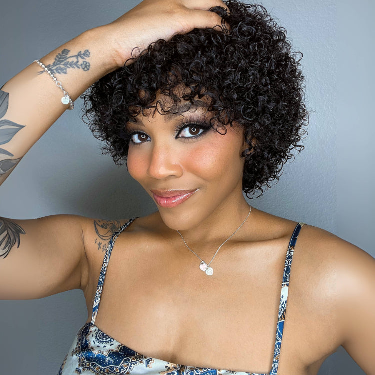 ReadytoGo Ultra Natural Lightweight Bouncy Glueless Wig With Bangs