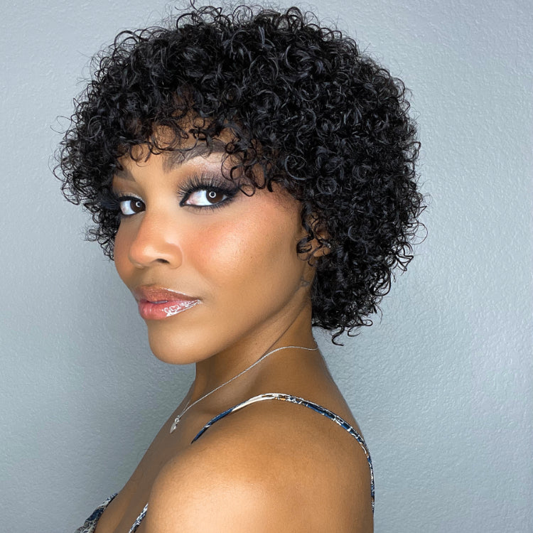 ReadytoGo Ultra Natural Lightweight Bouncy Glueless Wig With Bangs