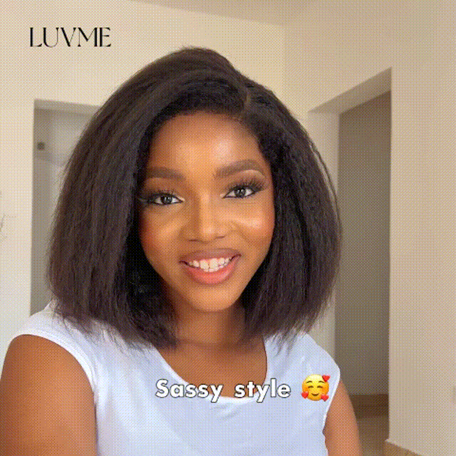 Worth | Kinky Straight Bob HD Lace Glueless Deep Side Part Short Wig