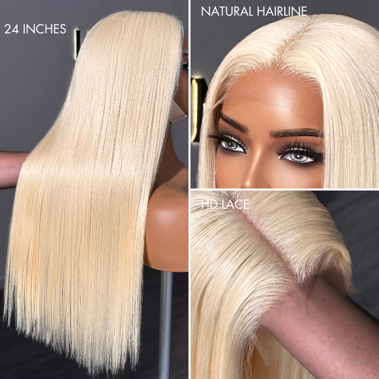 [vanessaablant]'s Special Link PreMax Wigs - 180% Density Easily Redyed 613 Silky Straight 5x5 Closure HD Lace Glueless Mid Part Long Wig Pre-cut & Plucked & Bleached