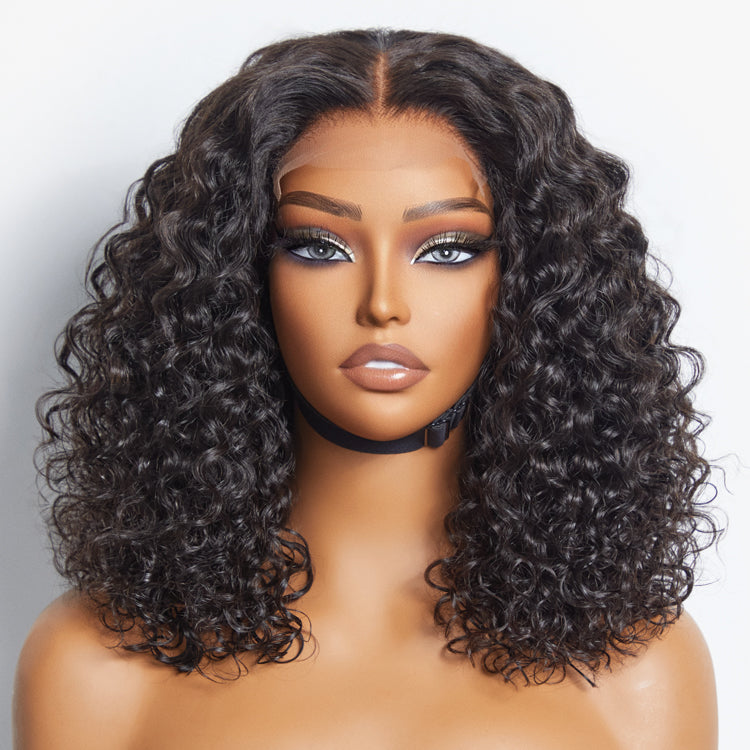[rethabilentseki]'s Special Link 1 Sec Install Wig | 180% Density ReadytoGo Soft Deep Curl Bob Glueless 4x4 Closure Lace Wig