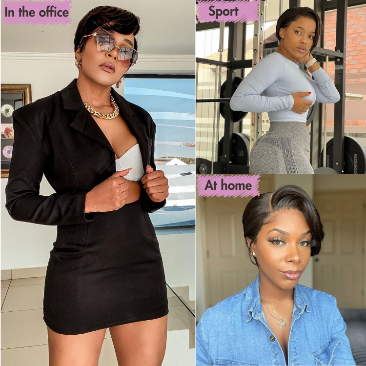 Worth I PreMax Wigs | ReadytoGo Pixie Cut Glueless Luxury HD Lace Wig Side Part