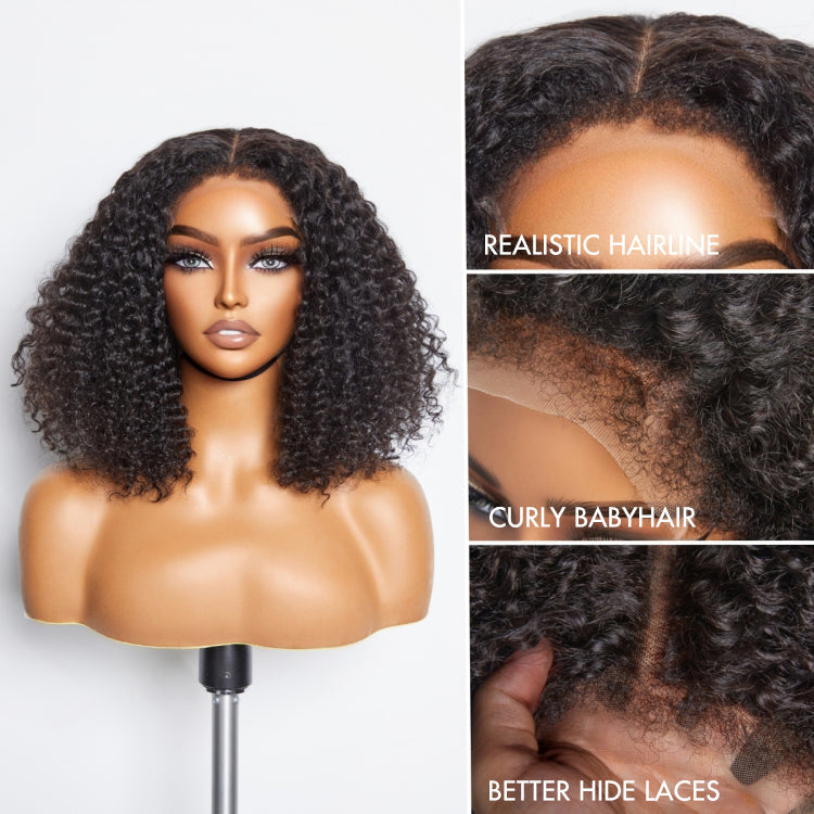 Worth | 4C Edges | Kinky Curly Glueless 5x5 Closure HD Lace Wig Ready to Go 100% Human Hair
