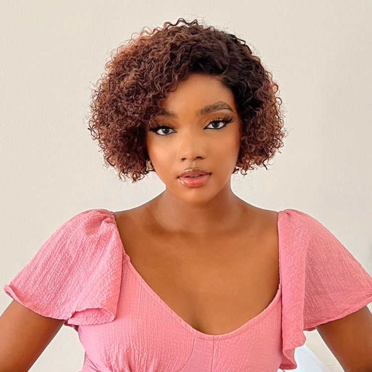 Worth I ReadytoGo Ombre Brown Fluffy Kinky Curl Glueless HD Lace Pre-cut lace Wig