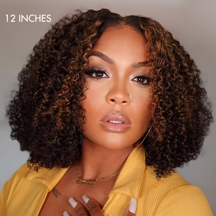 Worth | 4C Edges | Highlight Afro Curls Glueless 5x5 Closure Undetectable HD Lace Wig