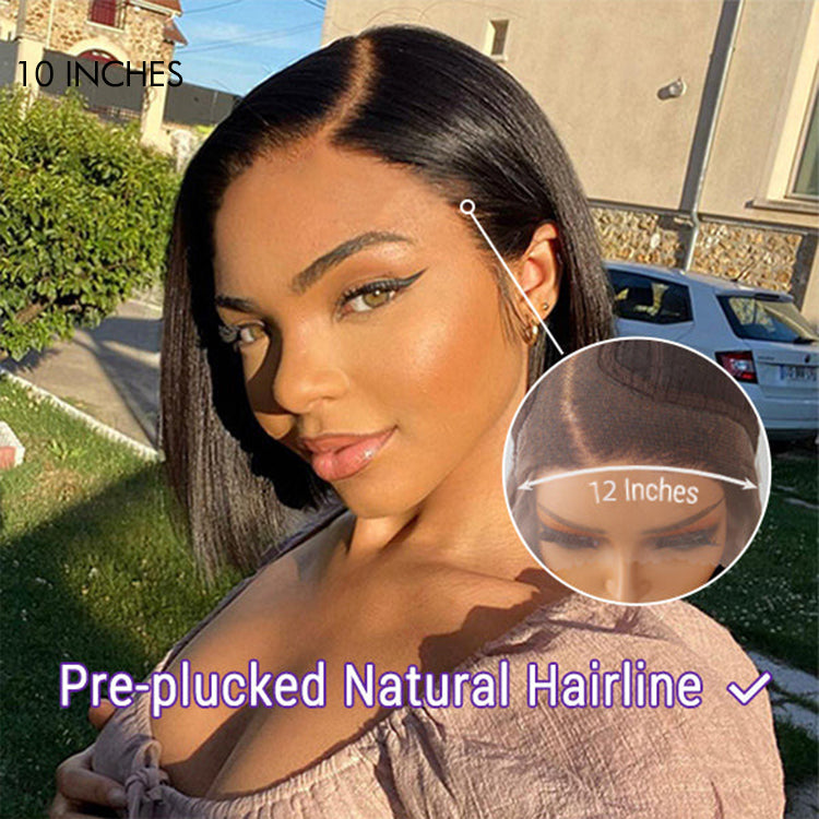 Worth | Super Natural Natural Black Glueless Lace Bob Wig 100% Human Hair