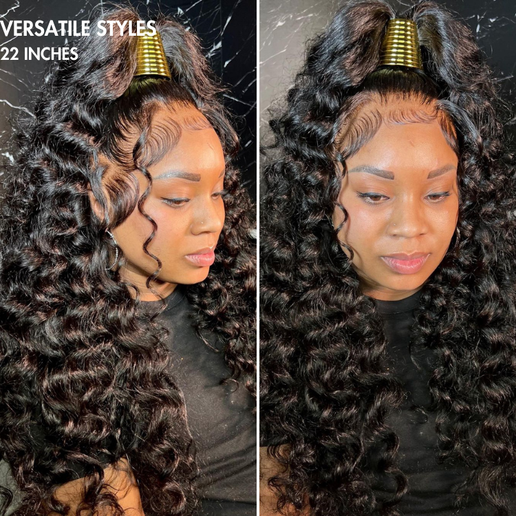 OUTLET | PreMax Wigs | 360 Lace Super Natural Hairline Water Wave Free Part Human Hair Wig Pre-Cut Lace