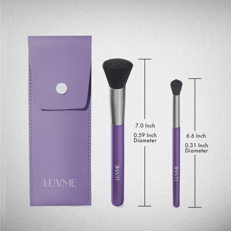 Lace Wig Knot Concealer Brush Set for a Natural Hairline, Two Sizes Cover All Needs