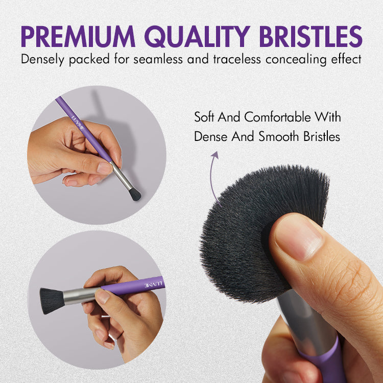Lace Wig Knot Concealer Brush Set for a Natural Hairline, Two Sizes Cover All Needs