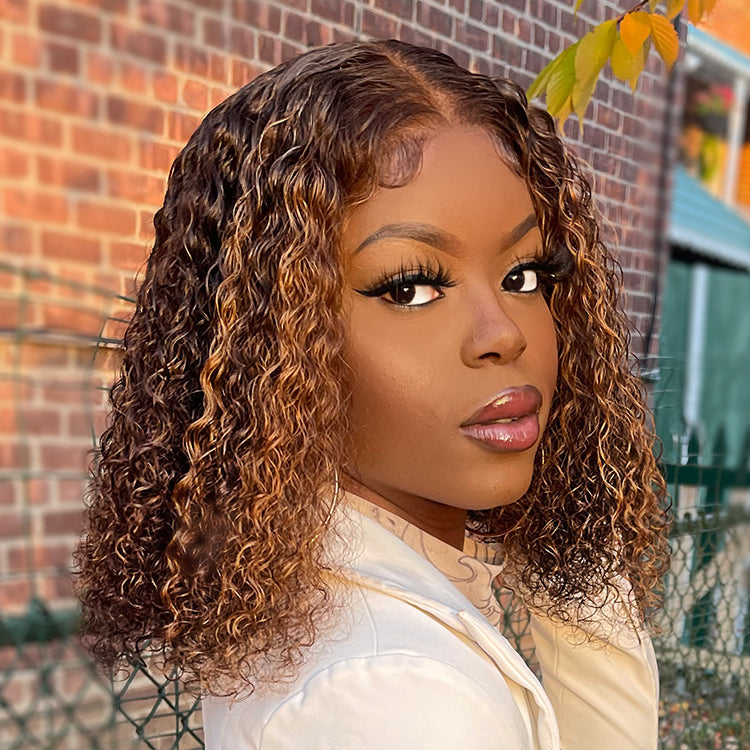 Worth | Colorful Water Wave Brown Ombre Wigs