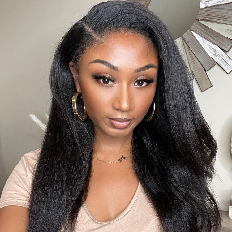 OUTLET | Natural Black Kinky Straight Wigs