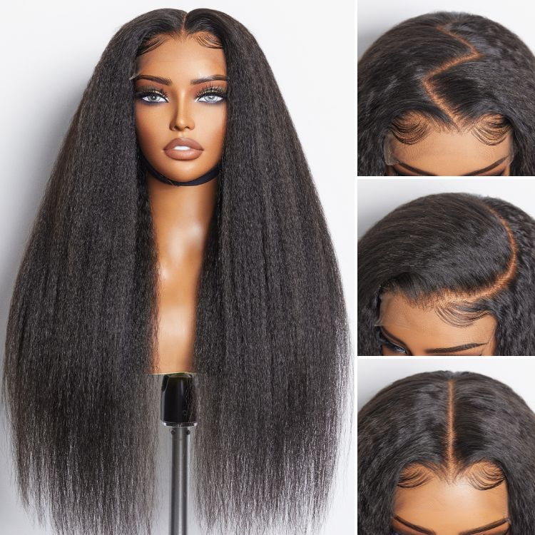 Worth I SouthKiss Hair PartingMax Glueless Wig 180% Density Kinky Straight 7x6 Closure HD Lace Wig Ready to Go